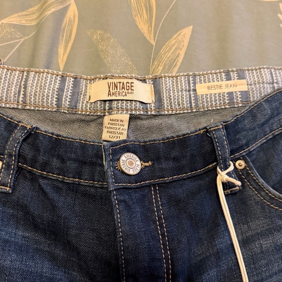 Vintage America Deep Indigo Straight Leg Jeans Size 12/31 - Picture 5 of 11